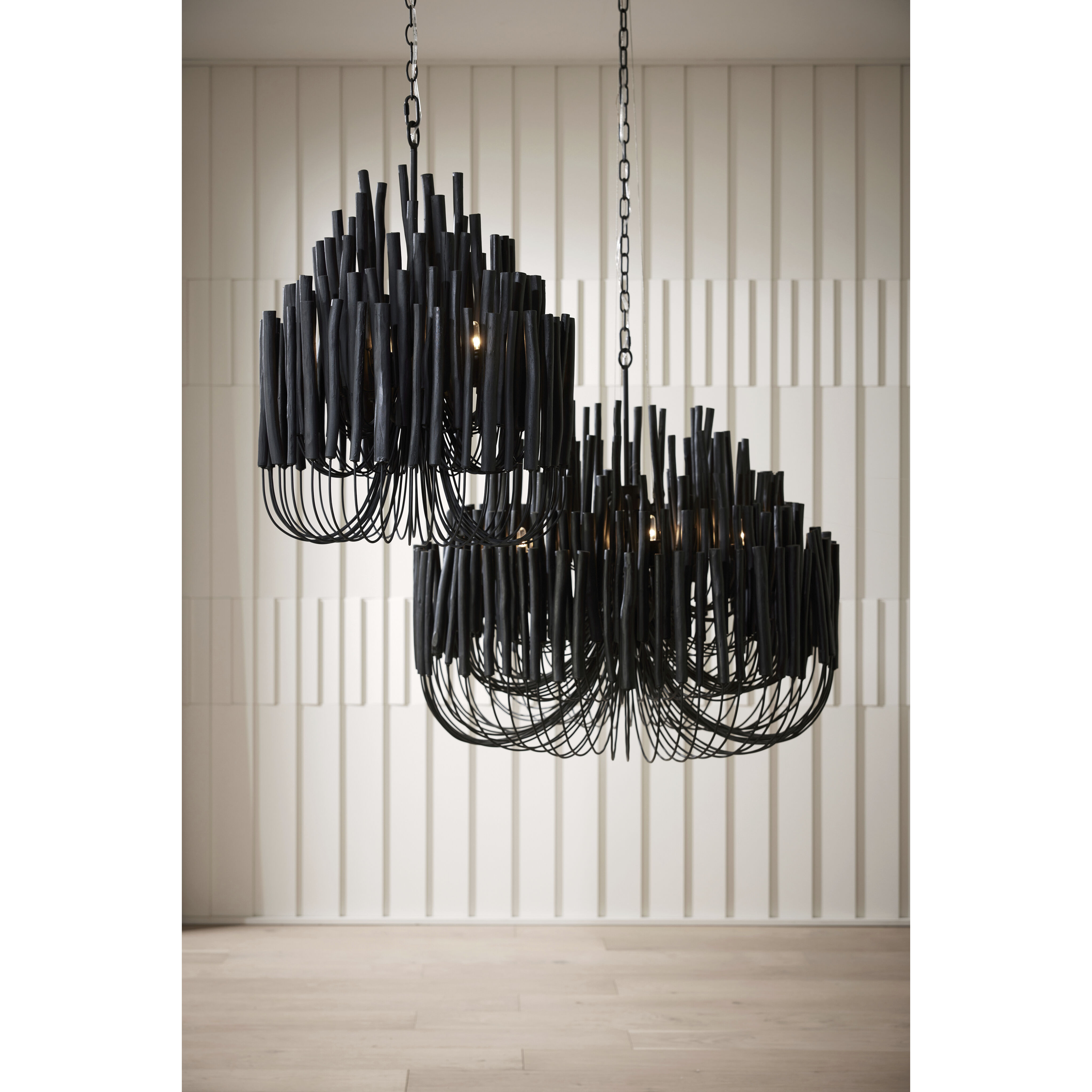 Tilda 6 Light 36 inch Black Chandelier Ceiling Light, Large